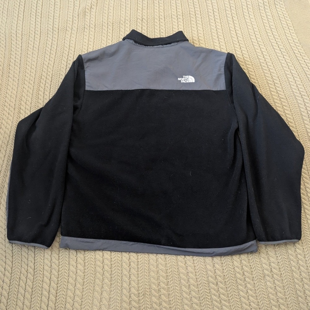 The North Face Denali Fleece Jacket Grey Black Full Zip Men's Medium - Picture 2 of 5